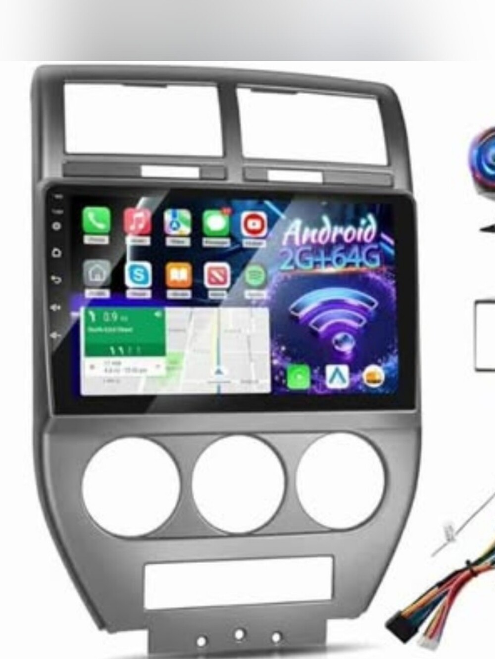 Android car stereo for Jeep Compass 2007-2009 and Jeep Patriot 2007-2009, 2GB